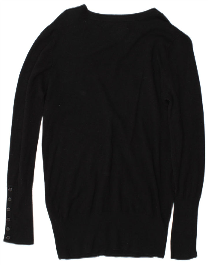Sweter damski Zara Cardigan UK 14 Średni czarny sztuczny jedwab