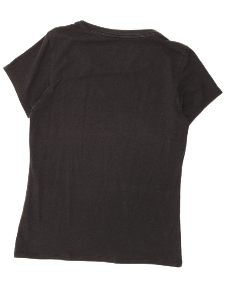 T-shirt damski Calvin Klein Top UK 12, średni czarny, bawełniany