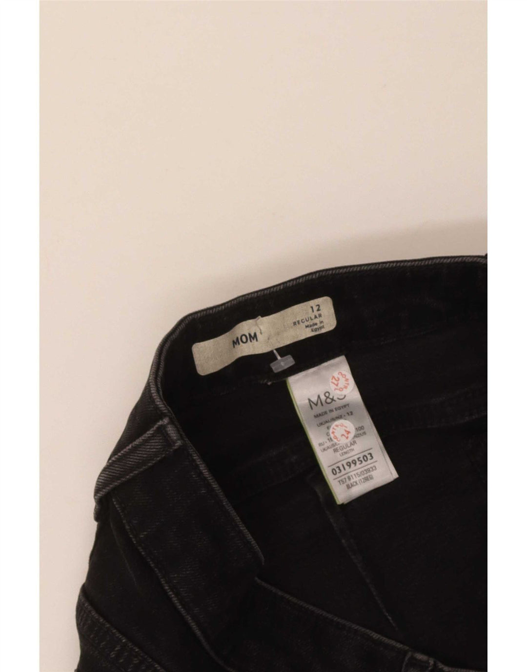 Marks & Spencer Damskie jeansy Mom Tapered UK 12 Medium W30 L27 Czarne