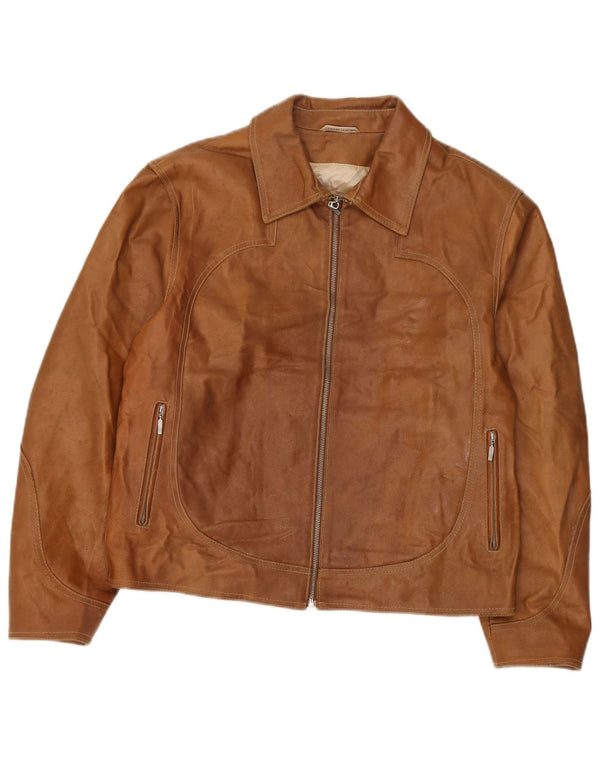 J.J.Scott Męska kurtka skórzana IT 50 Large Brown