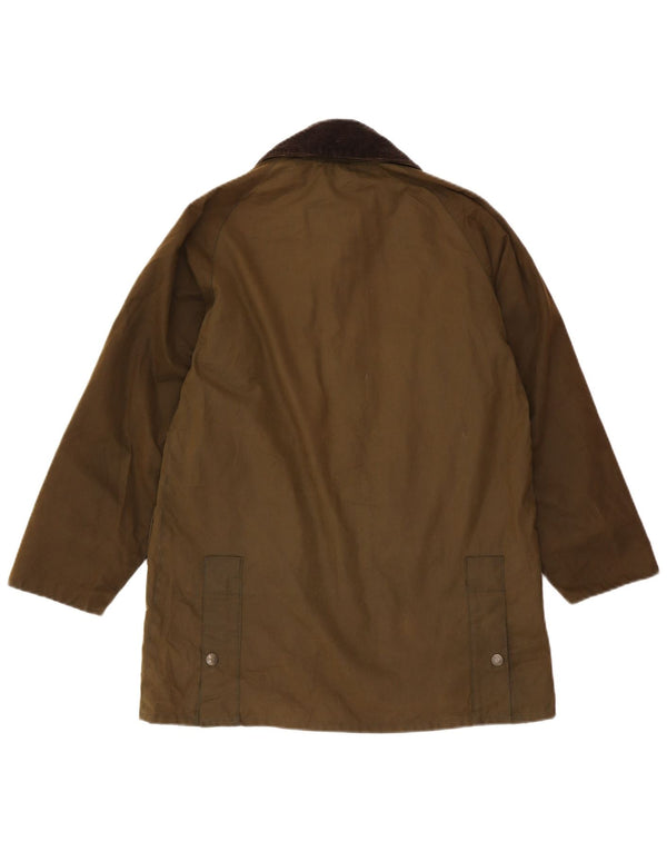 Vintage męska kurtka z woskowanej bawełny UK 34 XS Khaki Cotton