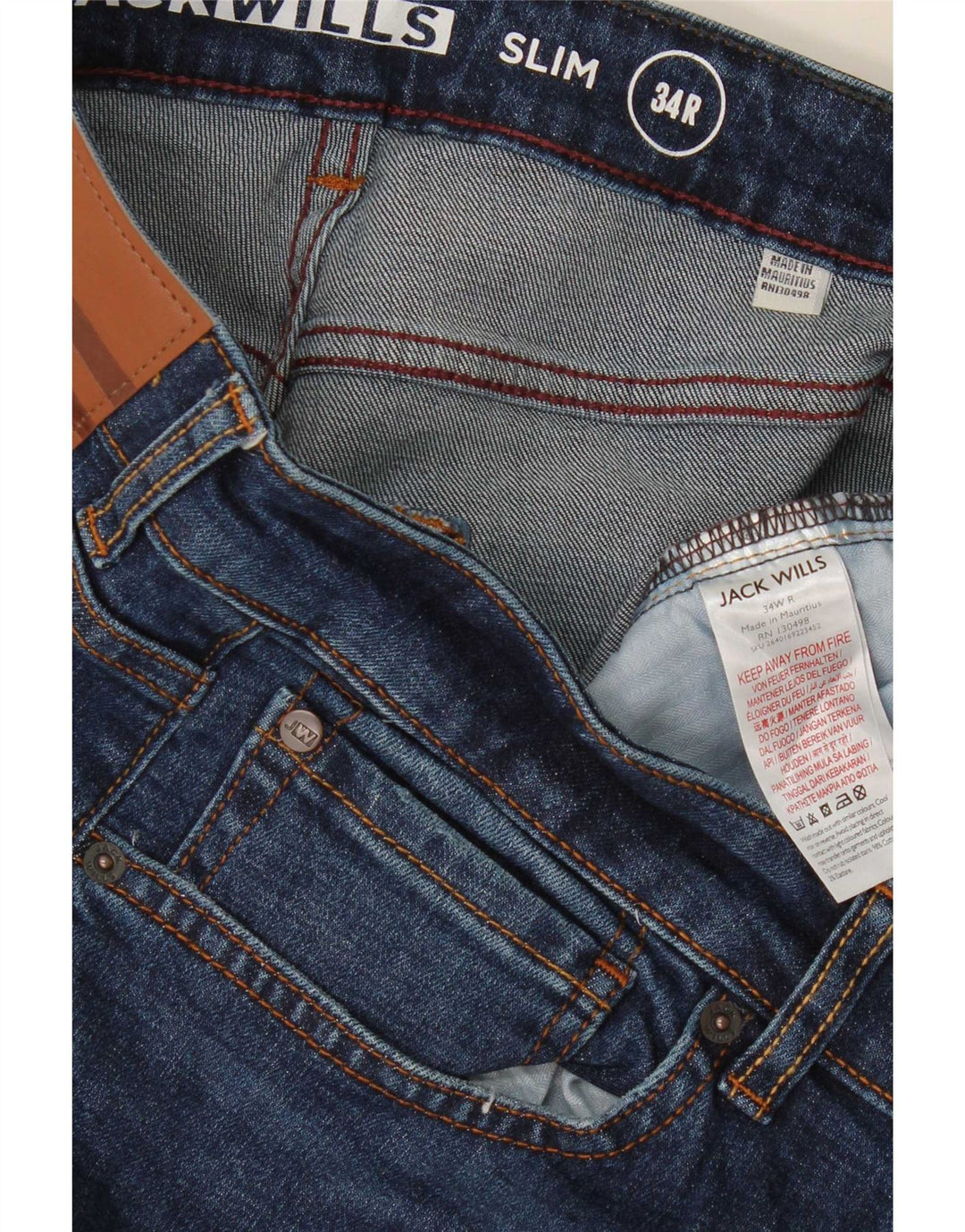 Jeansy męskie Jack Wills W34 L31 Granatowe, bawełniane