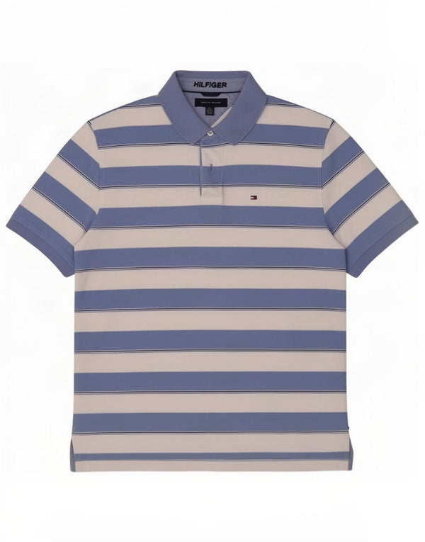 Męska koszulka polo Tommy Hilfiger XL, bawełniana w niebieskie paski