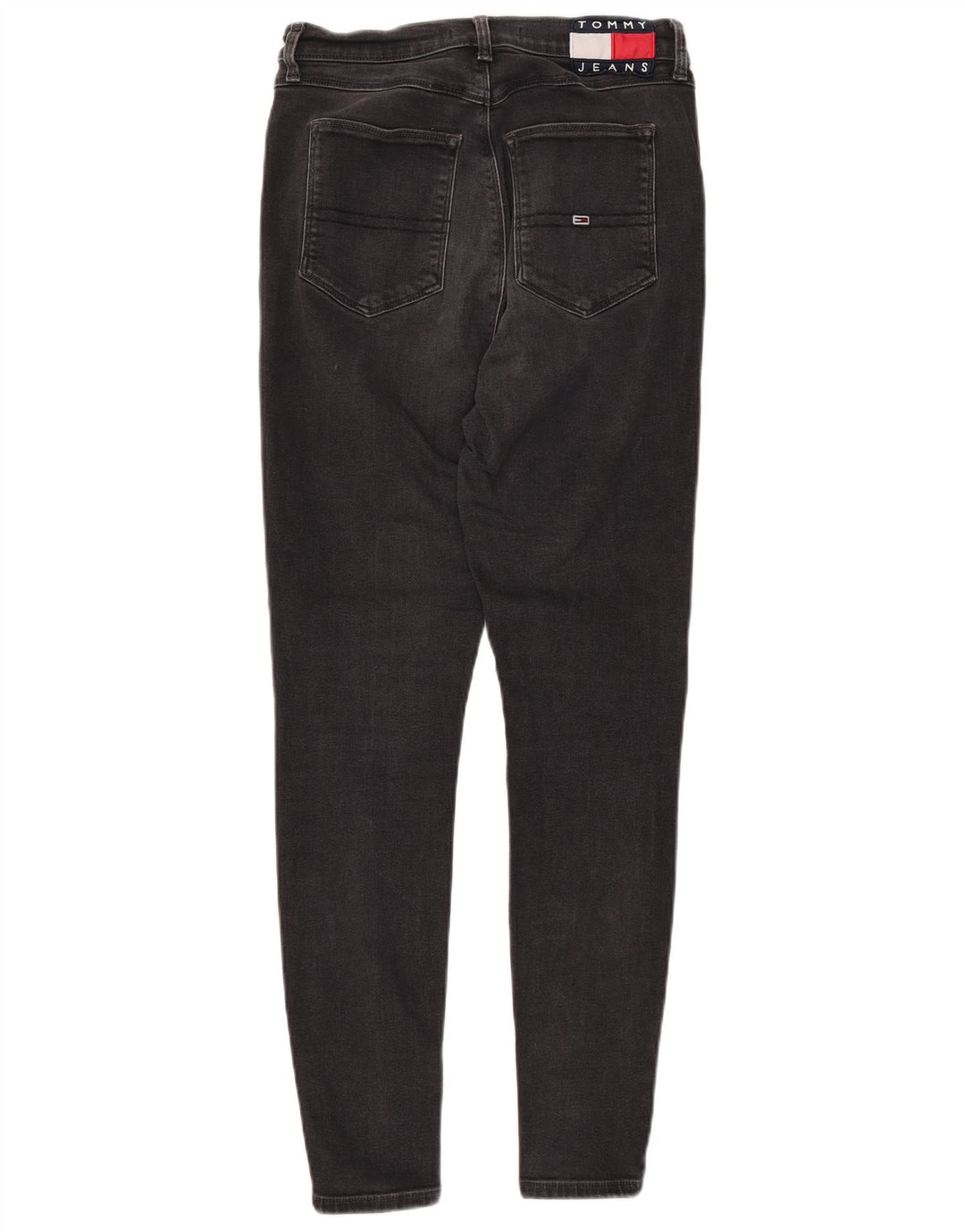 Damskie jeansy super obcisłe TOMMY HILFIGER Melany z wysokim stanem W30 L30 czarne