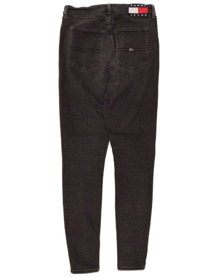 Damskie jeansy super obcisłe TOMMY HILFIGER Melany z wysokim stanem W30 L30 czarne