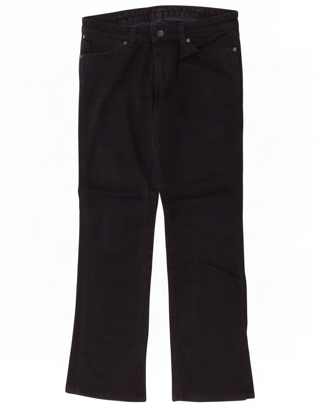 Damskie jeansy Wrangler Iris Straight W30 L30 Czarne bawełniane