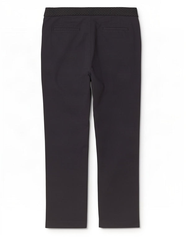 Proste spodnie damskie Zara XL W32 L28 Granatowa bawełna