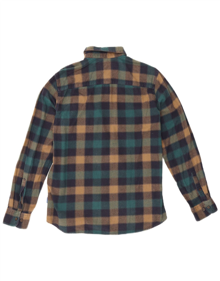 Męska koszula flanelowa Jack & Jones w małą wielobarwną kratę, bawełniana
