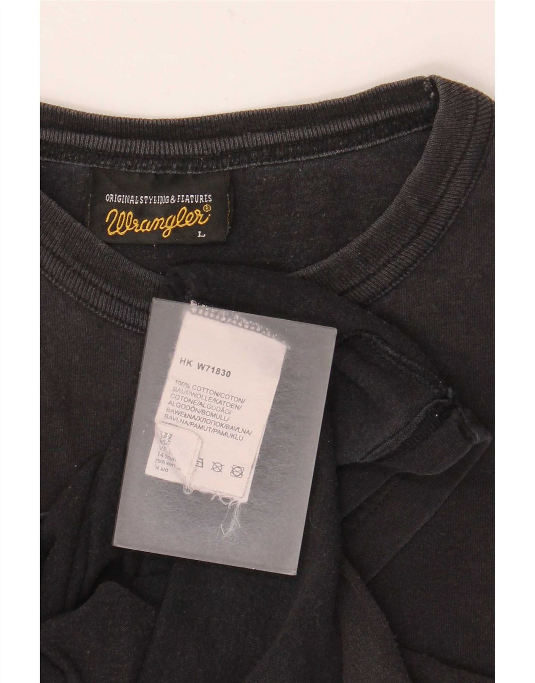 Męski T-shirt z grafiką Wrangler, duży, czarny, bawełniany