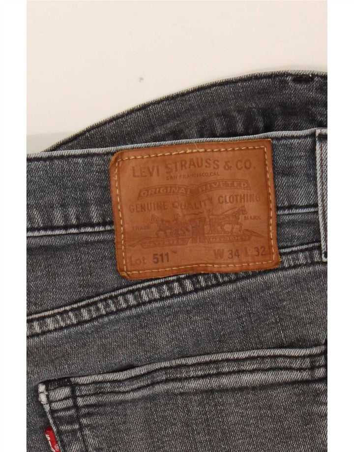 Męskie jeansy Levi's 511 Slim W34 L32 Szare