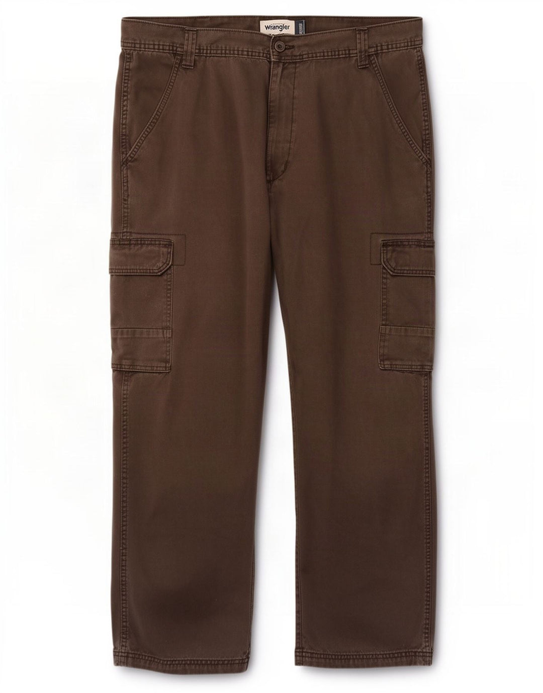 Męskie spodnie cargo Wrangler W38 L29, brązowe, bawełniane