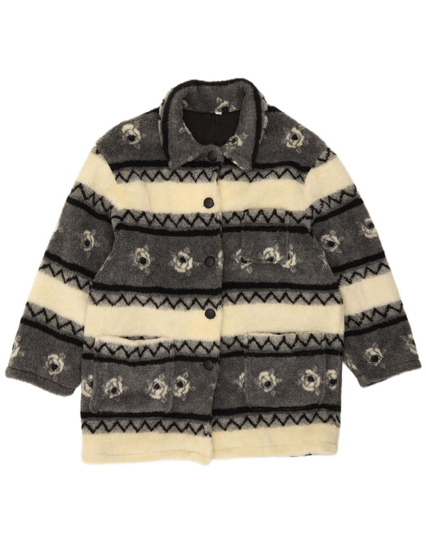 Damski płaszcz wiatrówkowy Sherpa VINTAGE UK 20/22 2XL w beżowe paski