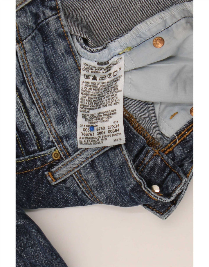 Damskie jeansy Levi's 571 Slim W27 L34 Niebieskie bawełniane