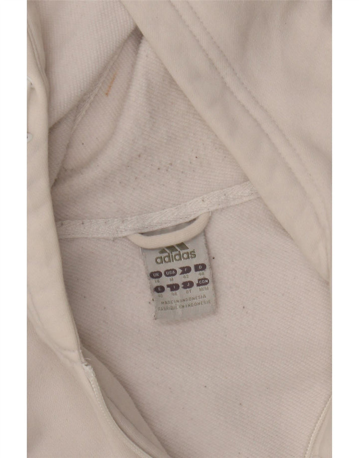 Damska bluza z kapturem i zamkiem błyskawicznym Adidas UK 14 Medium Off White