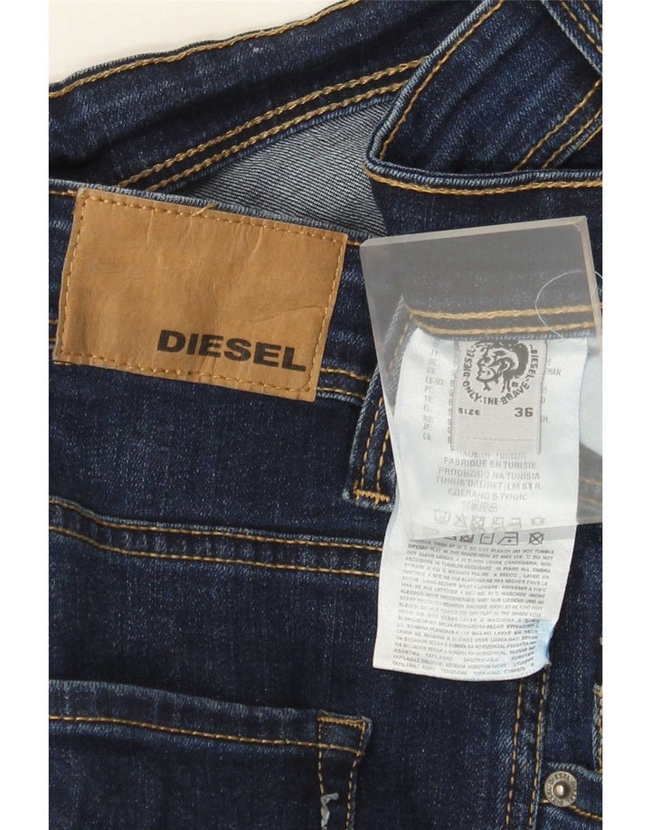 Damskie jeansy Diesel Slim W36 L31 Niebieskie bawełniane