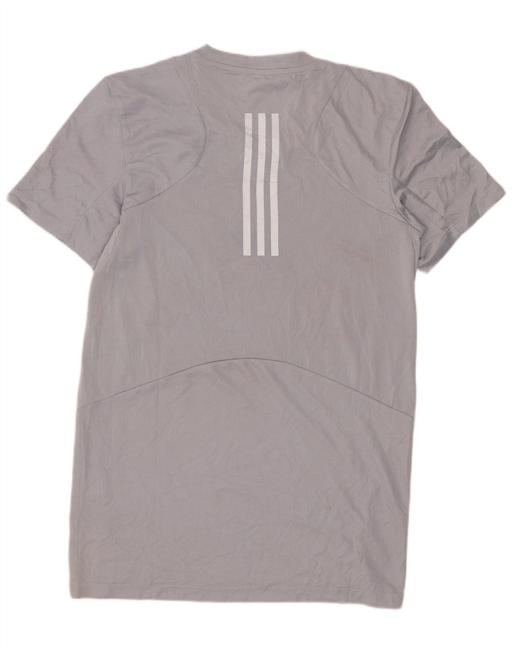 T-shirt męski ADIDAS, mały, szary, poliester