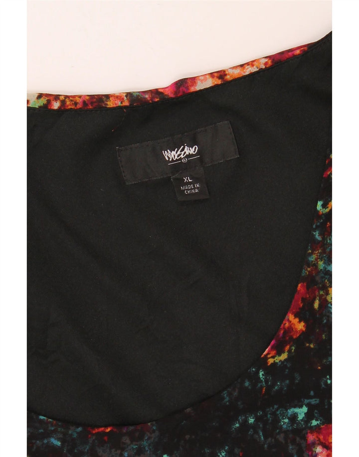 MOSSIMO Womens Sleeveless A-Line Dress UK 18 XL Black Flecked Polyester Vintage Mossimo and Second-Hand Mossimo from Messina Hembry 