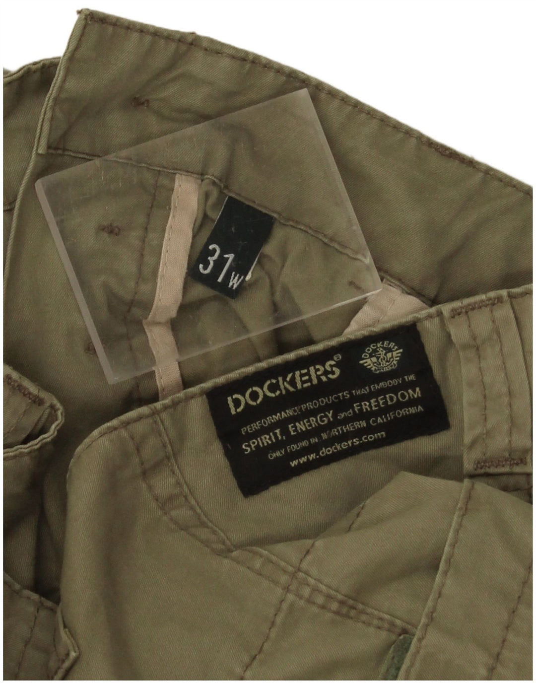 Damskie spodenki cargo Dockers W31, średnia bawełna khaki