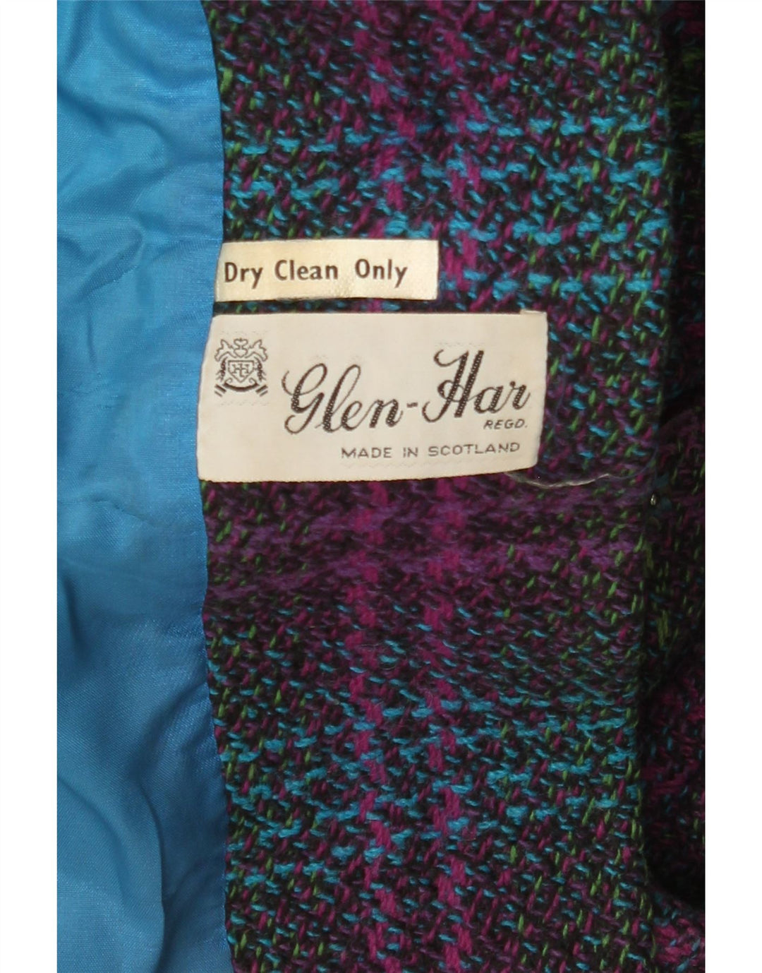 Płaszcz damski w stylu vintage UK 14, duża, wielobarwna krata