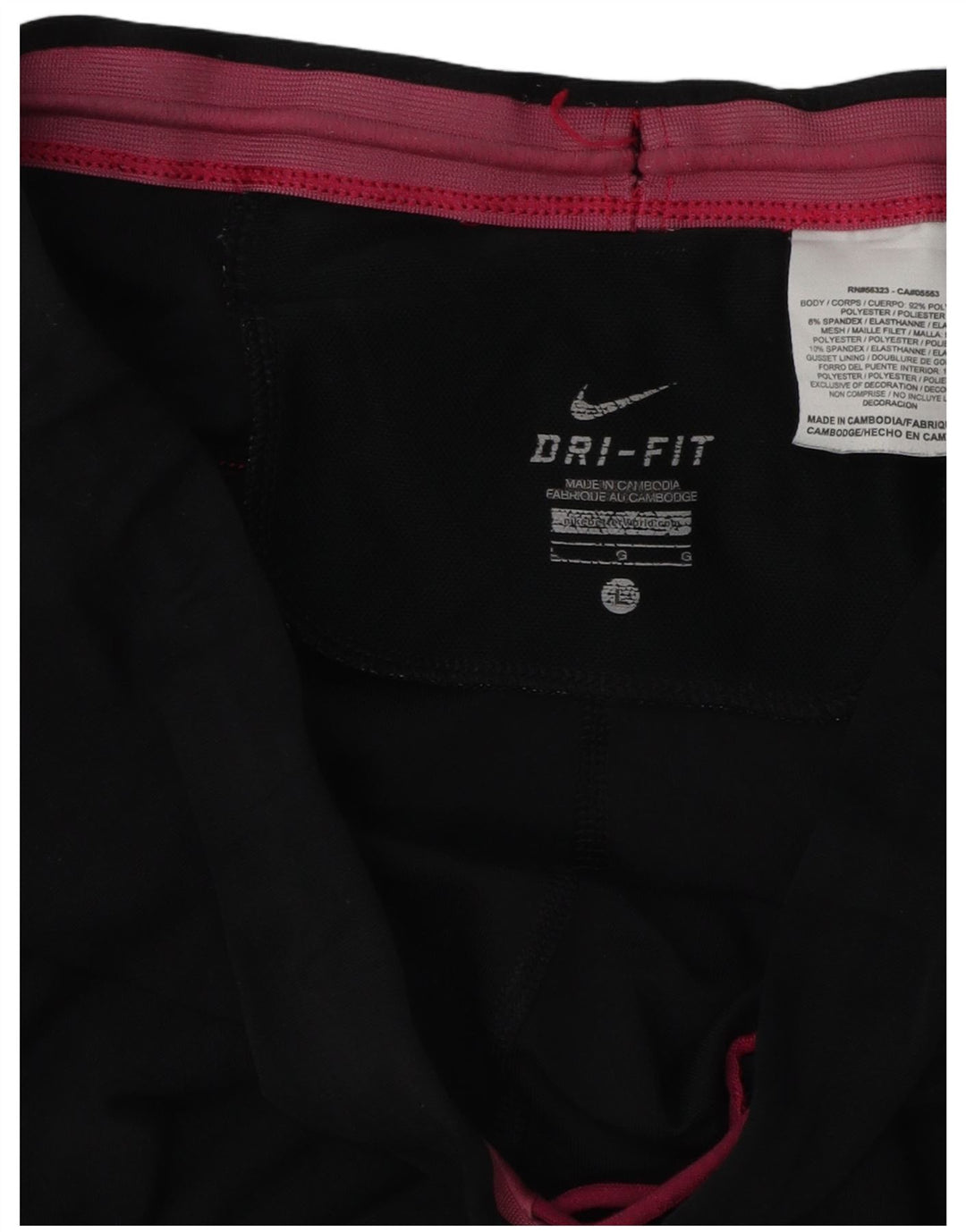 Damskie spodnie dresowe NIKE Dri Fit Capri UK 16, duże czarne bloki kolorów