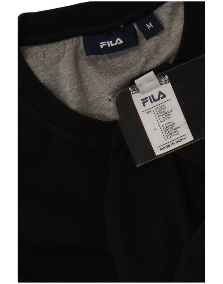 T-shirt męski Fila Top, średni czarny, bawełniany