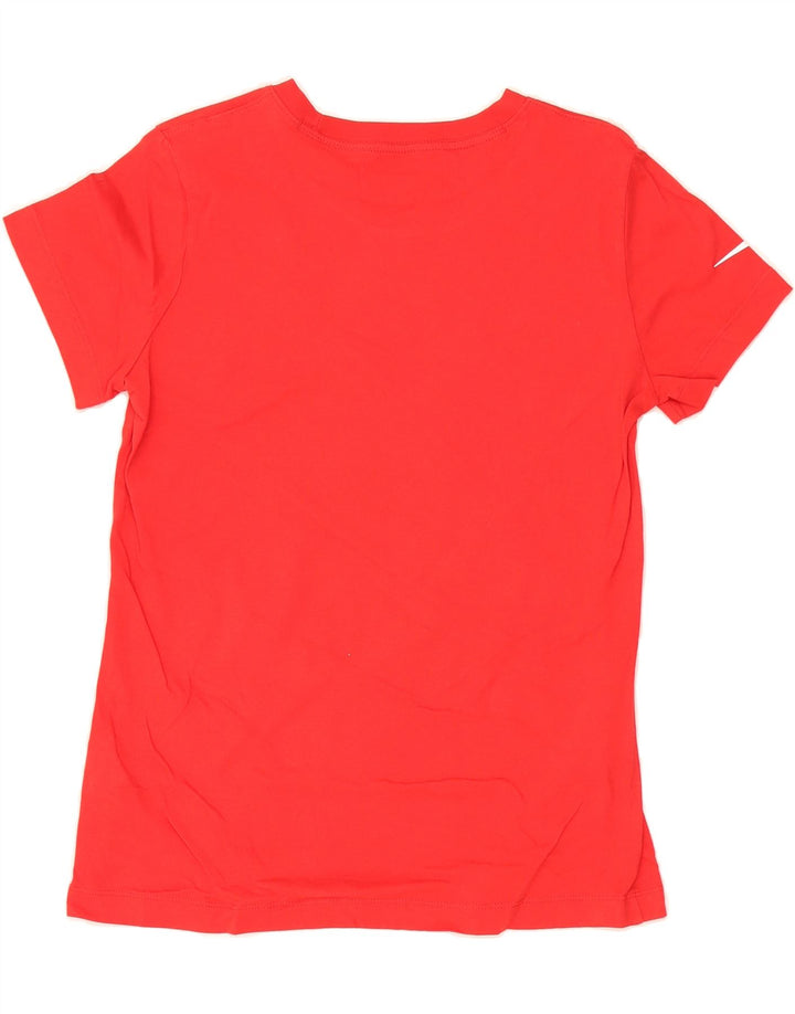 NIKE Womens T-Shirt Top UK 10 Small Red Cotton Vintage Nike and Second-Hand Nike from Messina Hembry 