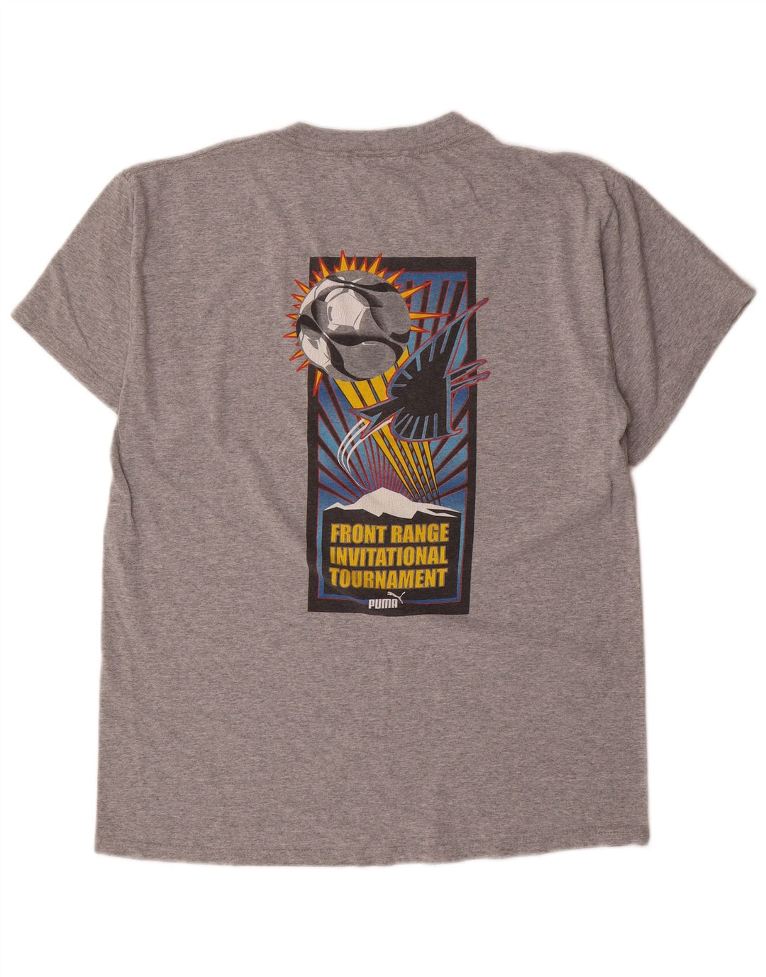 Męski T-shirt z grafiką PUMA, duży, szary