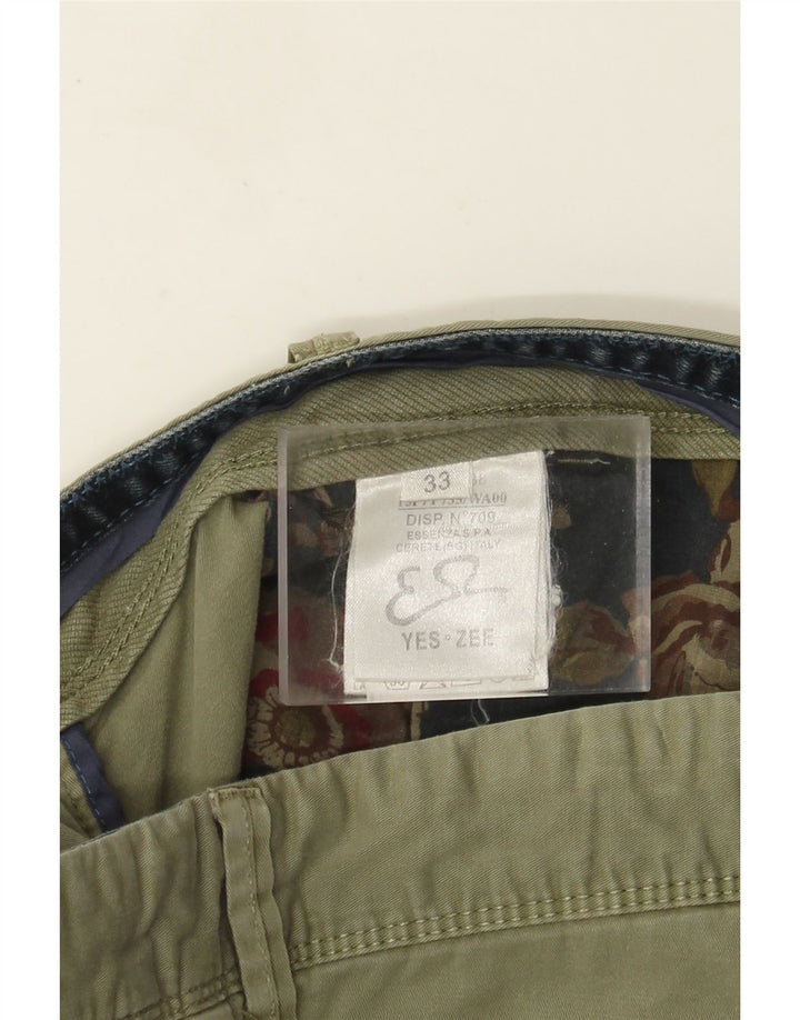 Męskie spodenki cargo Yes Zee W33, średnia bawełna khaki