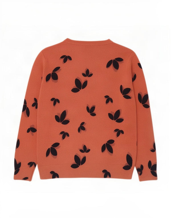 Marks & Spencer Damski sweter z dekoltem w łódkę UK 12 Średni różowy w kwiaty