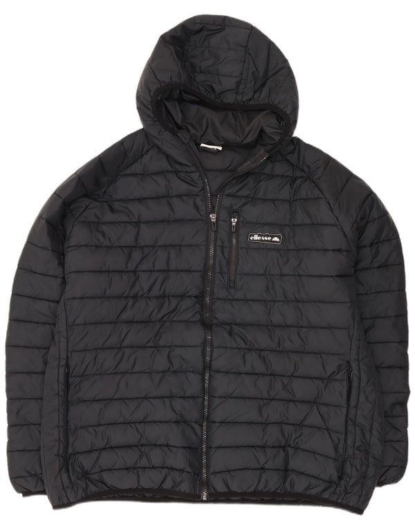 Damska ocieplana kurtka z kapturem Ellesse UK 24 4XL Czarny poliester