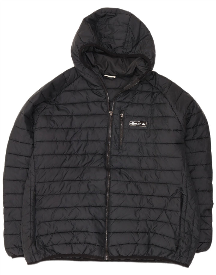 Damska ocieplana kurtka z kapturem Ellesse UK 24 4XL Czarny poliester