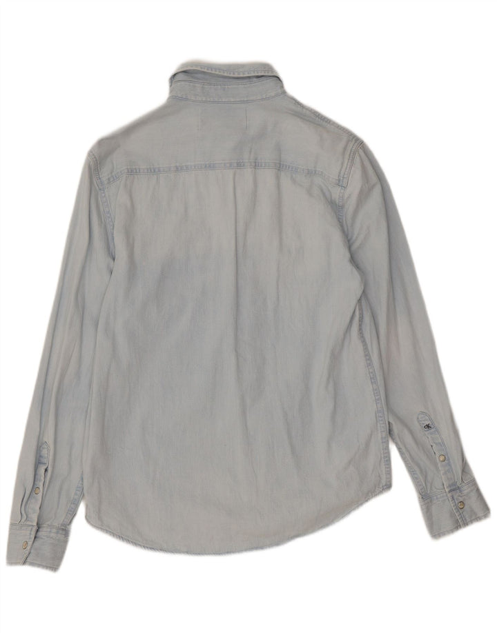 Męska koszula dżinsowa Calvin Klein Jeans, mała, niebieska
