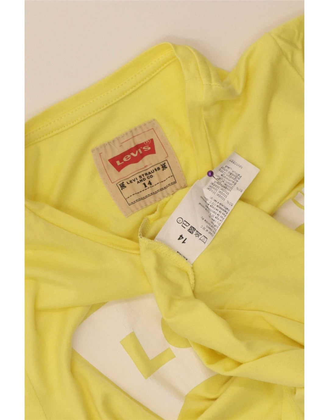 Chłopięcy T-shirt z grafiką Levi's Top 13-14 lat, żółty, modal