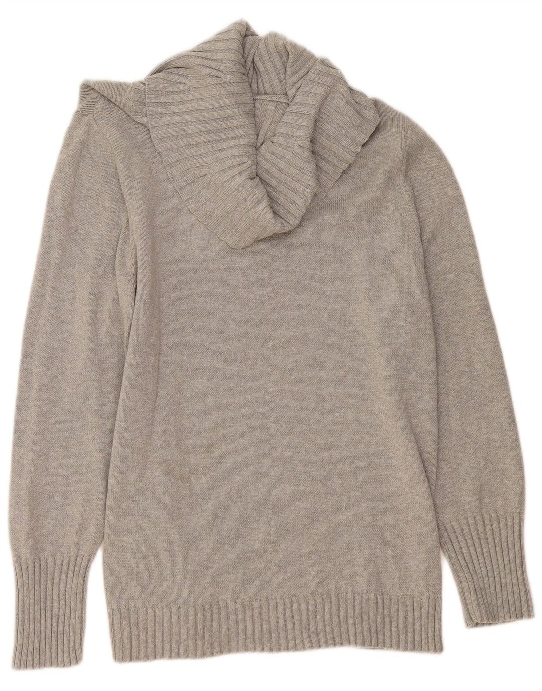 Damski sweter z wywijanym dekoltem NAUTICA UK 20 2XL Szara bawełna