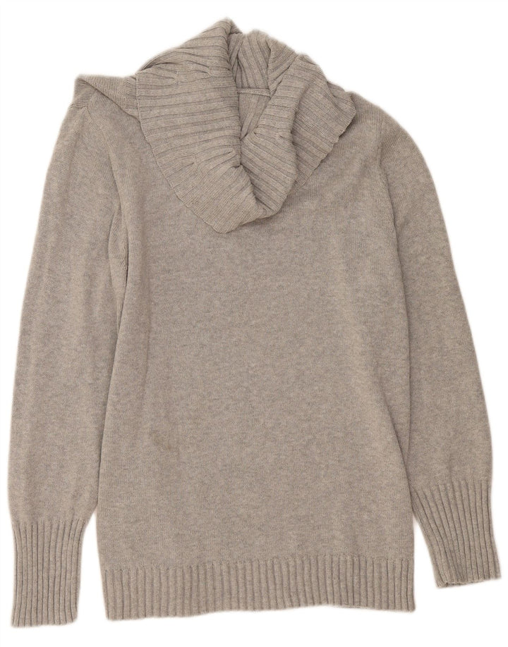 Damski sweter z wywijanym dekoltem NAUTICA UK 20 2XL Szara bawełna