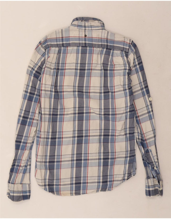 Męska koszula flanelowa Superdry w średnią niebieską kratkę