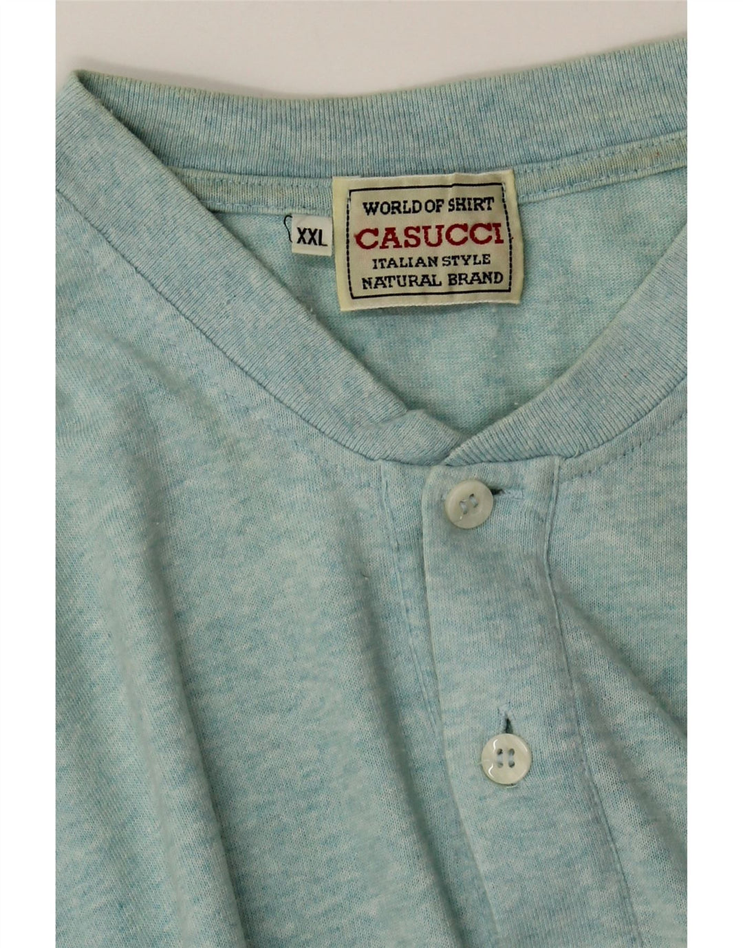 CASUCCI Mens T-Shirt Top 2XL Blue Cotton Vintage Casucci and Second-Hand Casucci from Messina Hembry 