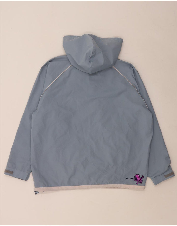 Damska kurtka przeciwdeszczowa REEBOK Oversize z kapturem UK 16, duża niebieska