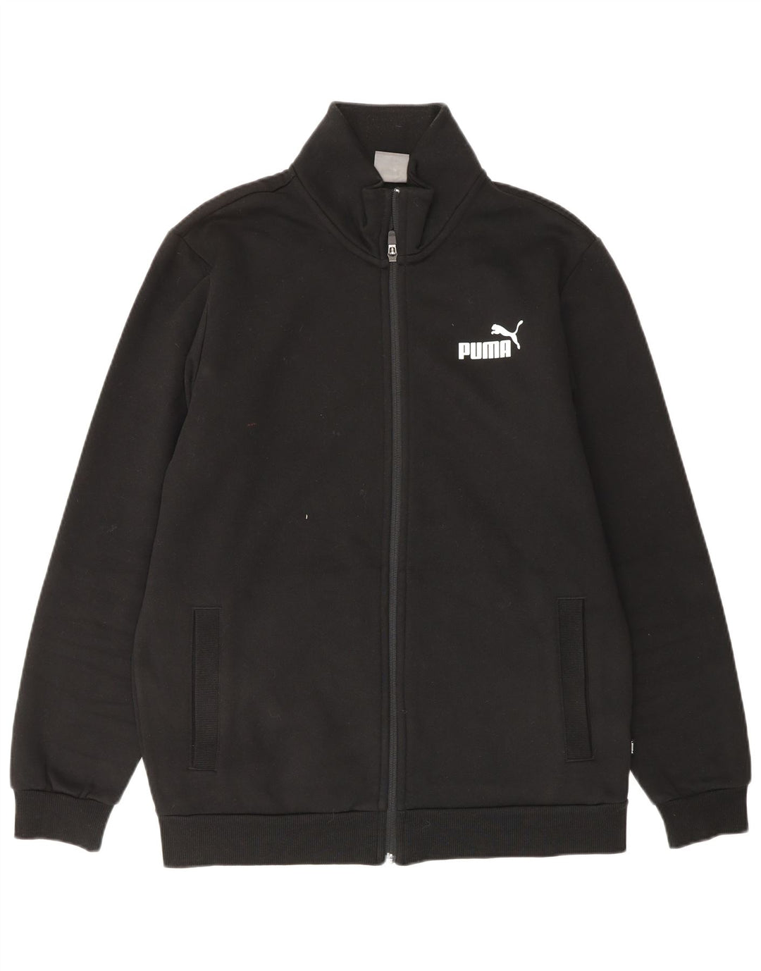 PUMA Mens Tracksuit Top Jacket Medium Black Cotton
