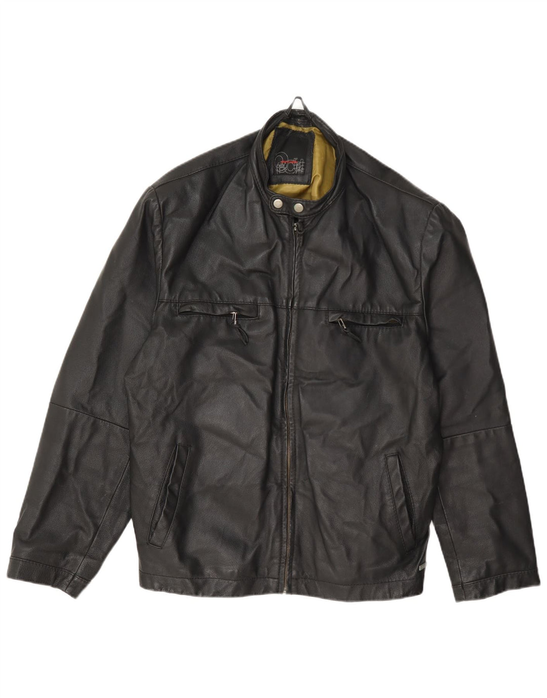 Pierre Cardin Męska skórzana kurtka bomber UK 40 duża czarna