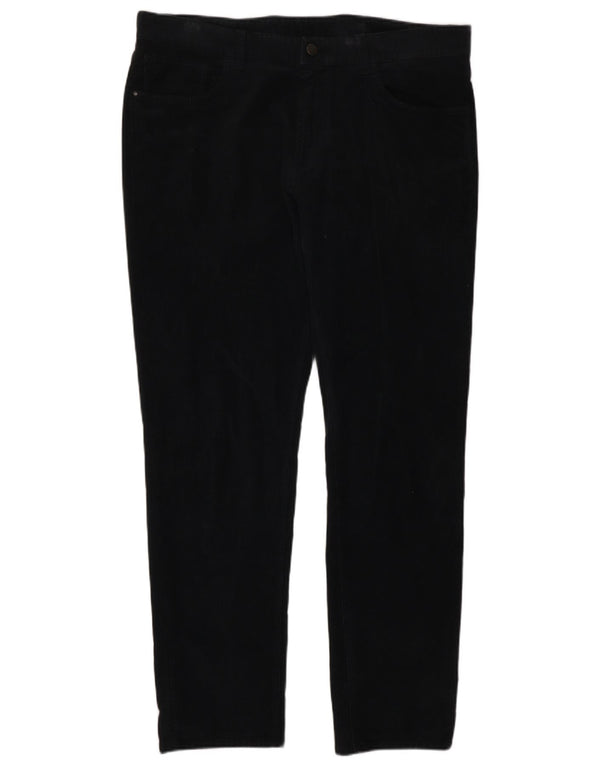 Spodnie męskie MASSIMO DUTTI proste sztruksowe EU 44 duże W36 L30 czarne