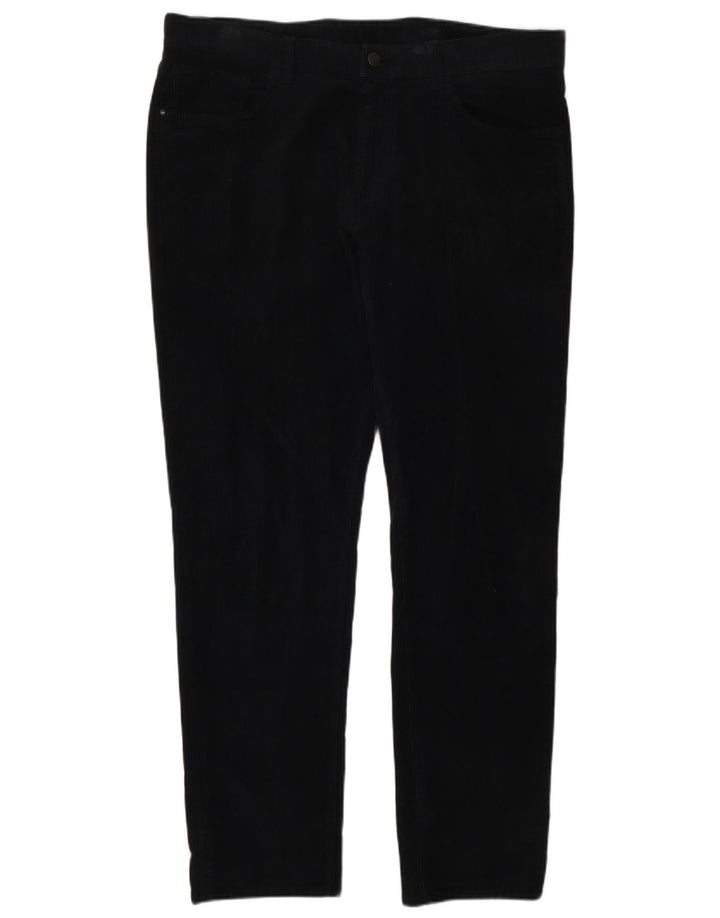 Spodnie męskie MASSIMO DUTTI proste sztruksowe EU 44 duże W36 L30 czarne