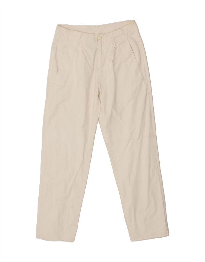 LEMON Womens Straight Chino Trousers W32 L30 White Cotton Vintage Lemon and Second-Hand Lemon from Messina Hembry 