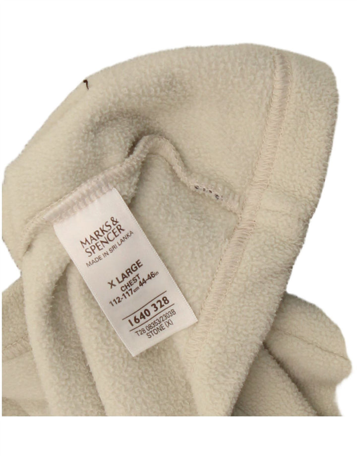 Marks & Spencer Męski sweter polarowy XL, beżowy, poliester