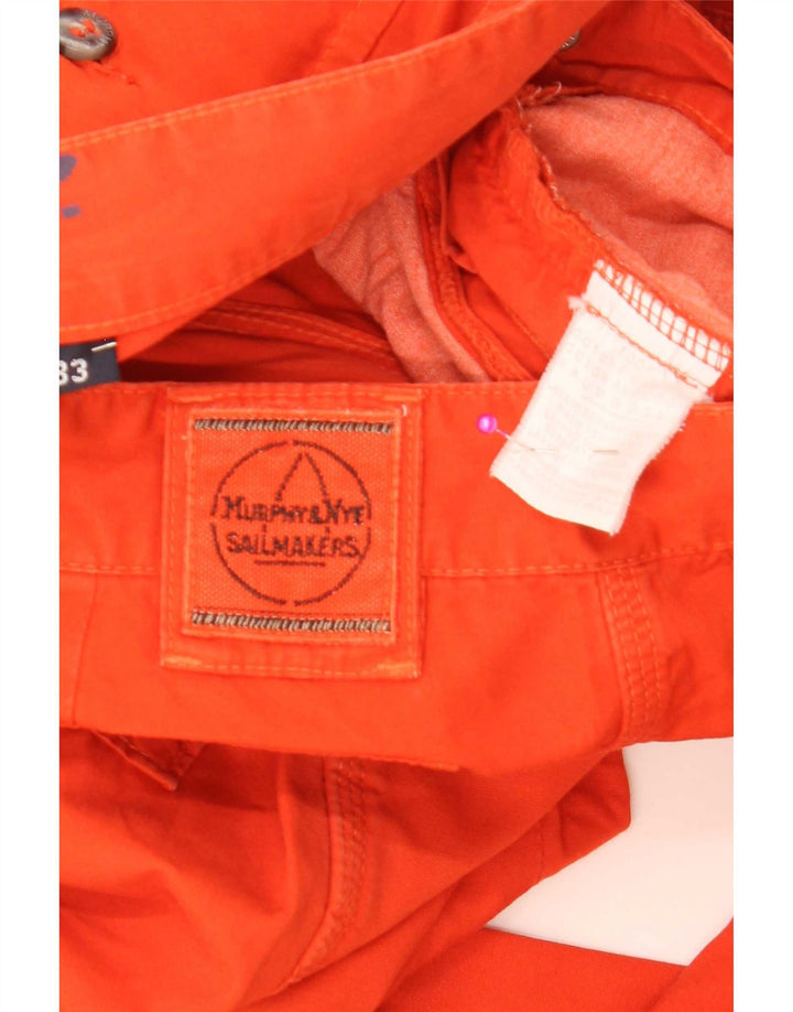 Męskie proste spodnie Murphy & Nye Sailmakers W33 L30 Pomarańczowa bawełna