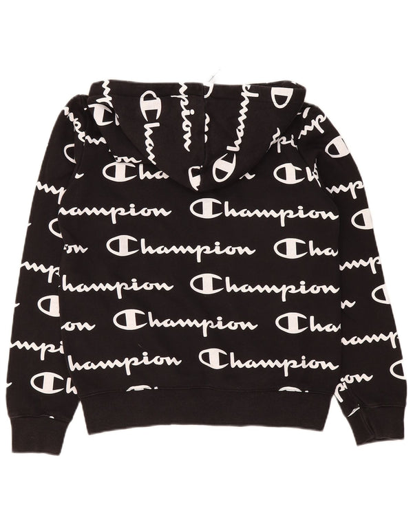 Damska bluza z kapturem Champion Graphic UK 14, średnia czarna bawełna