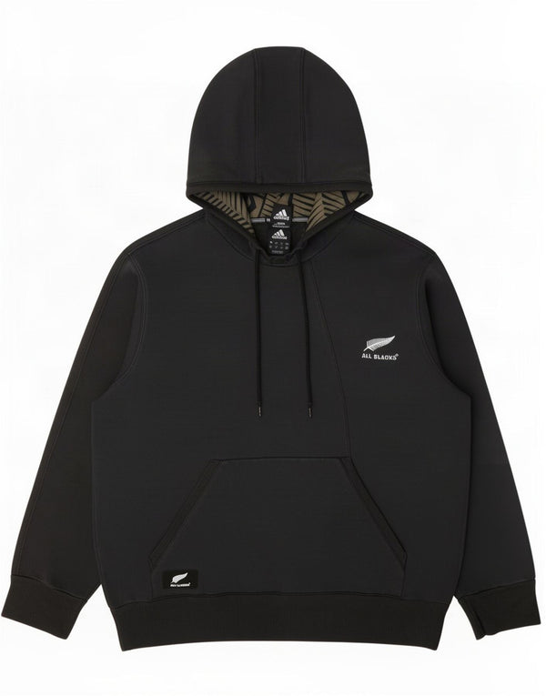 Adidas męski sweter z kapturem All Blacks, duży, czarny, bawełniany