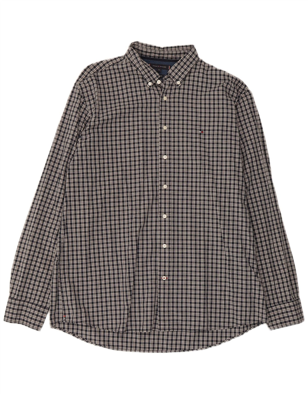 Koszula męska Tommy Hilfiger o regularnym kroju 2XL, bawełniana w szarą kratkę