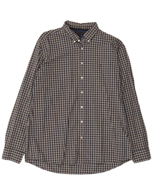 Koszula męska Tommy Hilfiger o regularnym kroju 2XL, bawełniana w szarą kratkę