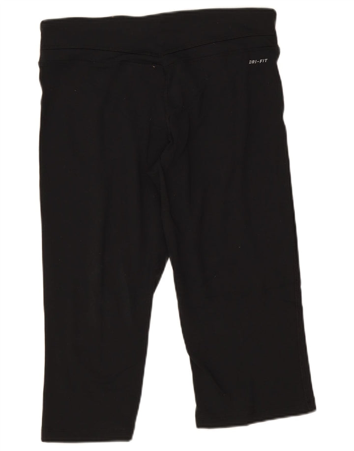 Damskie legginsy Nike Dri Fit Capri UK 14, średni czarny nylon